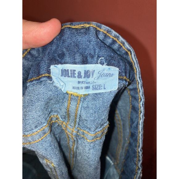 NWT Jolie & Joy denim mini distressed skort size large - Picture 7 of 8
